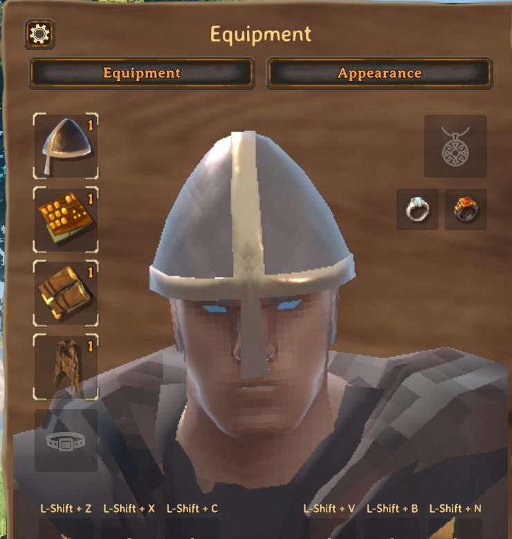 Hovering a helmet in the backpack